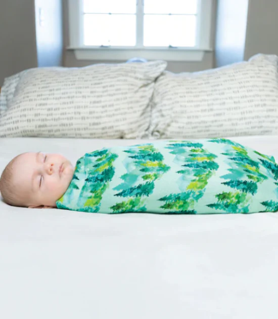 Ensemble de 3 couvertures d'emmaillotage Kaffle® - Forêt – Image 3