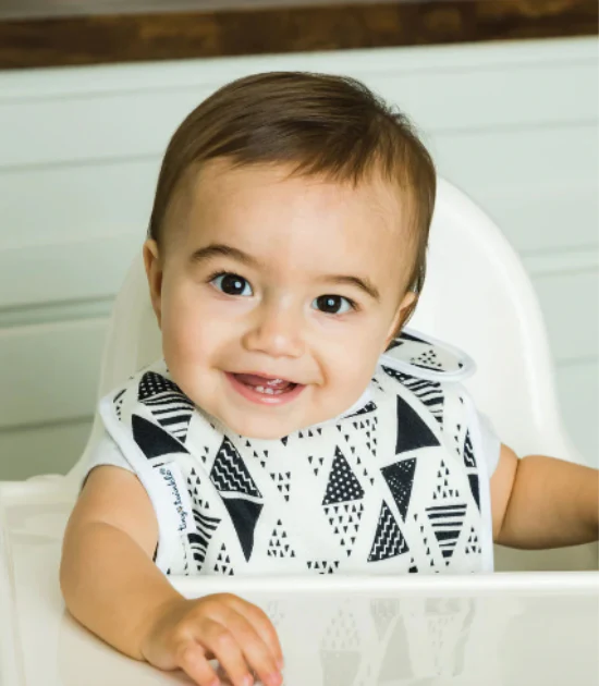 Ensemble de 3 bavoirs d'alimentation - Noir & Blanc – Image 2