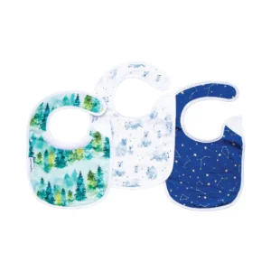 Ensemble de 3 bavoirs d'alimentation - Forêt