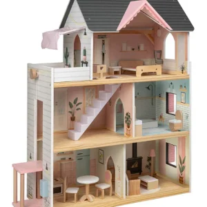 Eurekakids - Maison de poupée pastel en bois 3ans+