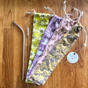 Créations Z'N - Ens. Paille Stainless + Brosse + Pochette