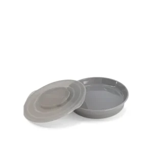 Assiette avec couvercle - Gris