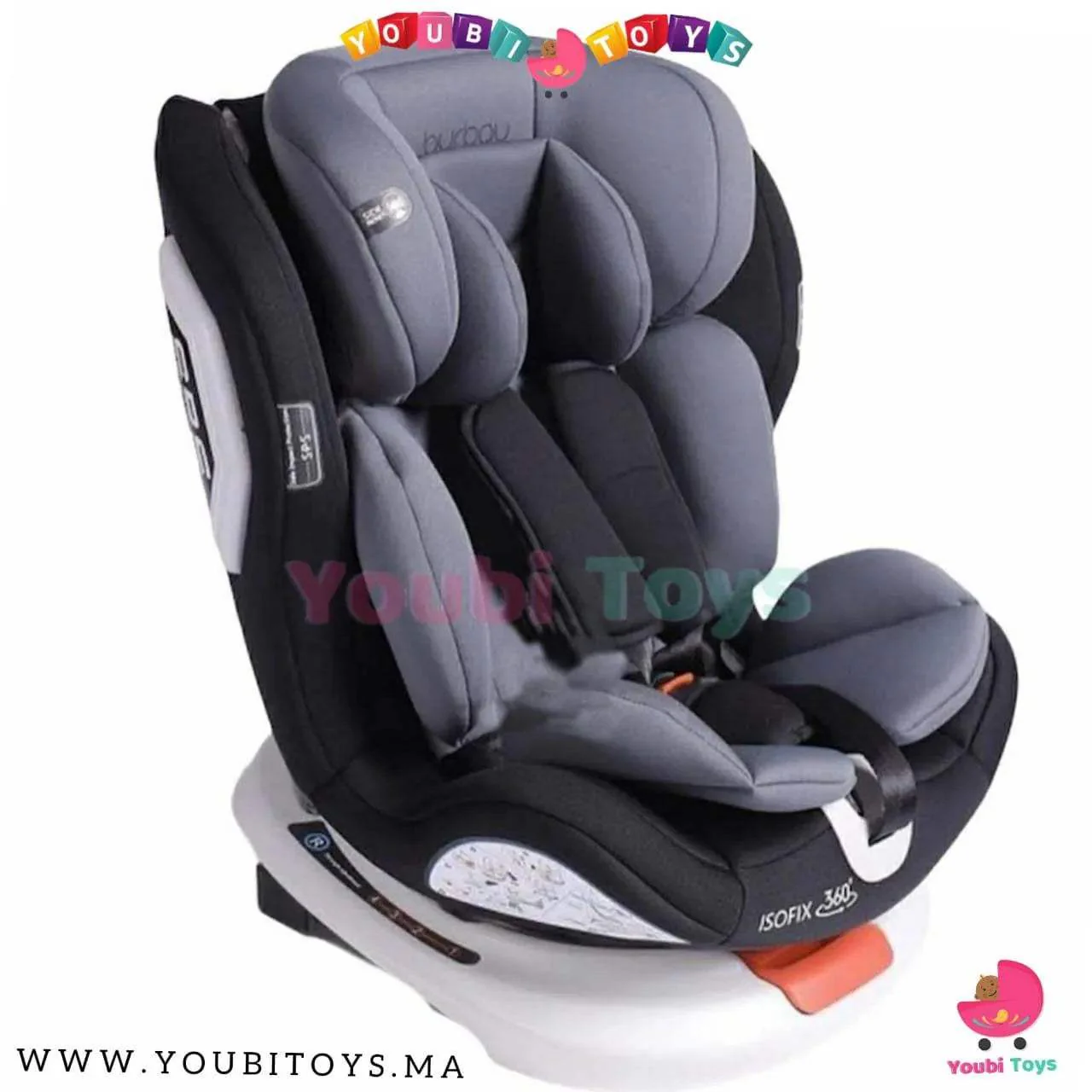 360° siège autoISOFIX BURBAY noir