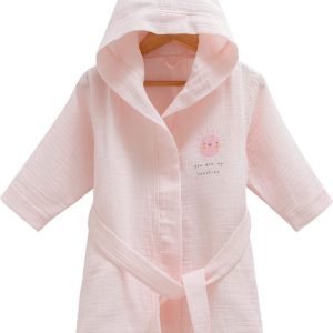 Peignoir pour bébé 1-2 ans, couleur rose
