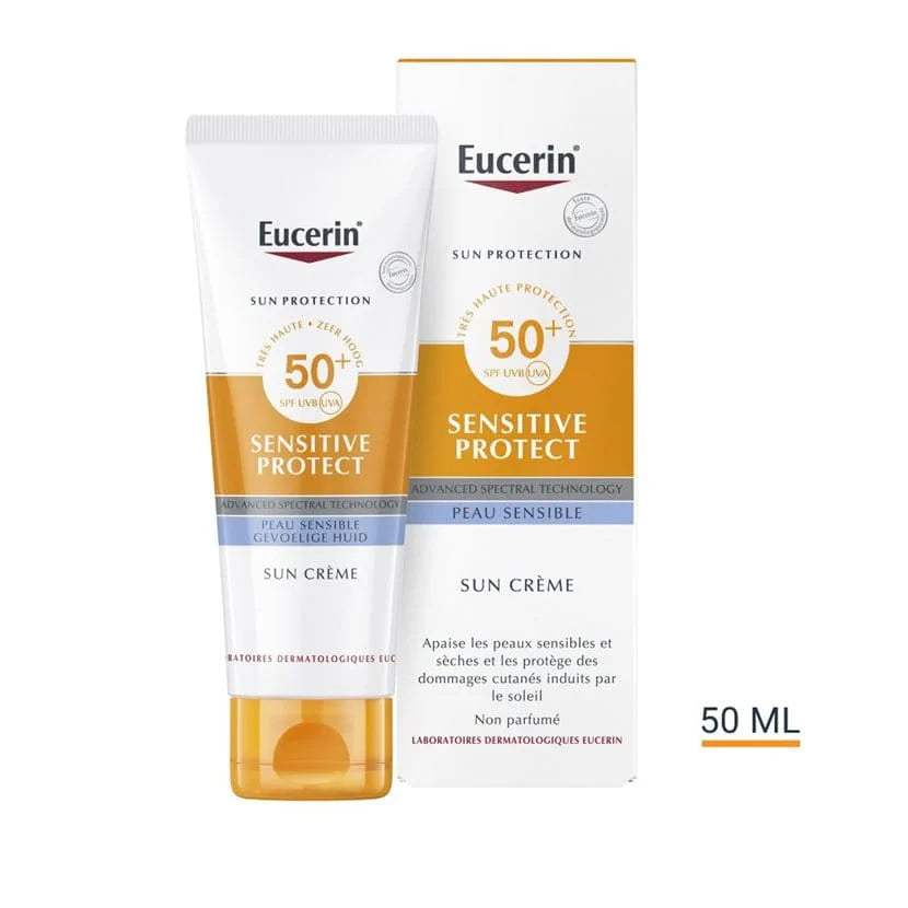 Eucerin Sun PROTECTION SPF50+ Sensitive Protect Crème Solaire 50ml – Image 6