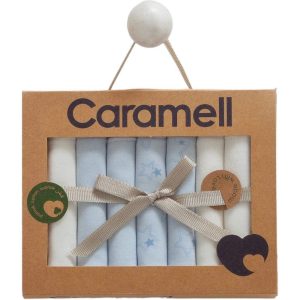 Lot de 7 mouchoirs pour bébé bleu - Caramell