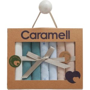Lot de 7 mouchoirs pour bébé - vert -Caramell