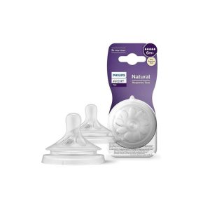 Avent Lot de 2 Tétines Natural Débit Rapide - 6mois+