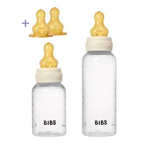 Set Évolutif Biberon PP sans BPA 150ml / 270ml avec Tétines en Latex – Ivory – BIBS