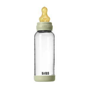 Biberon en Verre 240ml avec Tétine en Latex Débit Moyen - Sage