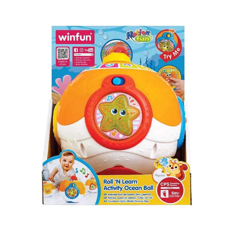Winfun Boule Musicale Vibrante Océan Orange - 6M+