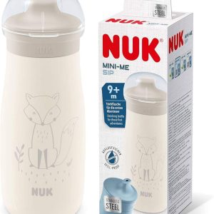 NUK Mini-Me Sip en acier inoxydable 300ml avec bec verseur blanc