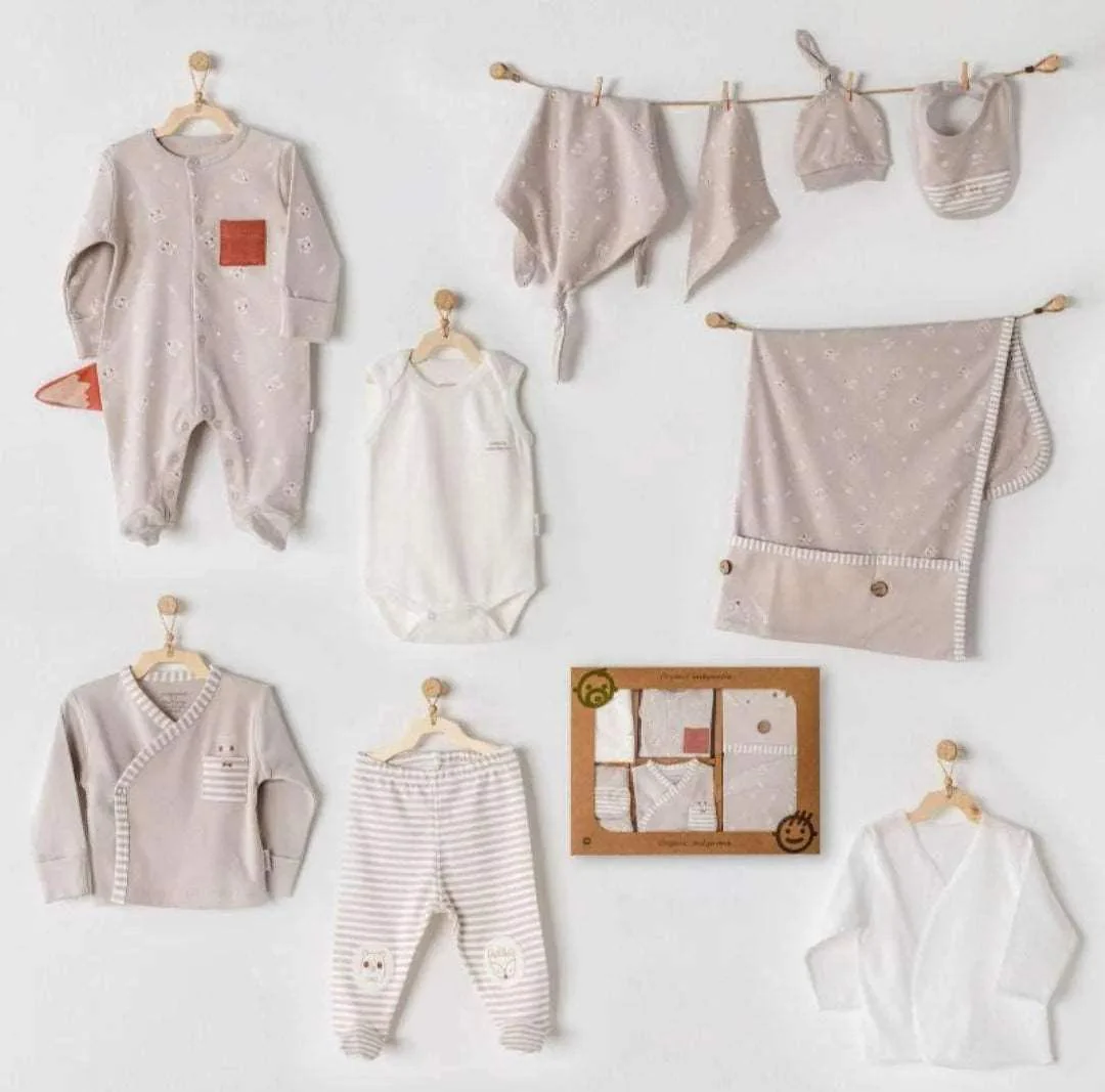 Coffret naissance 100% coton 10 pièces 0-3 mois