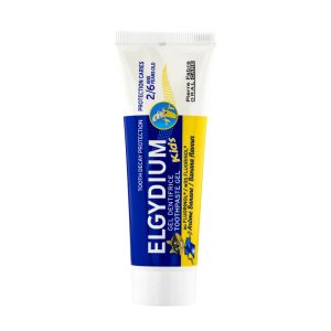 ELGYDIUM Kids Banane Dentifrice Enfant 2-6 ans Goût Banane Fluor Adapté Dents de Lait 50ml