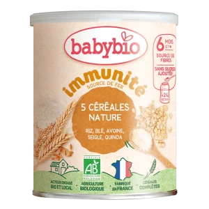 Babybio 5 Céréales Nature Bio - 220g