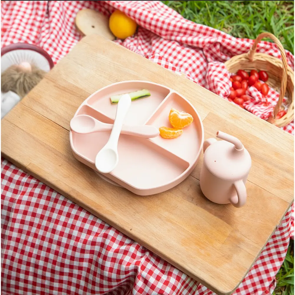 YUMMY Coffret Repas Silicone 6M+ - Vert Pastel – Image 7