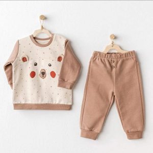 Andywawa Ensemble bébé 2 pièces ours aventureux Ac25026