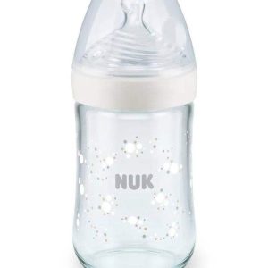 Biberon En Verre Nature Sens 240ml NUK - Blanc