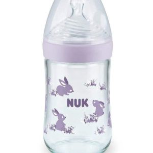 Biberon En Verre Nature Sens 240ml NUK - Mauve