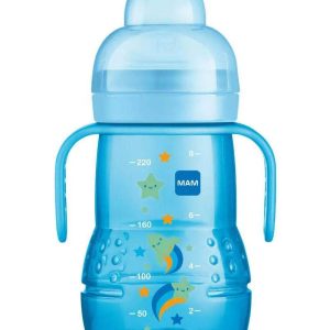 Biberon et tasse MAM Trainer 220ml - Bleu