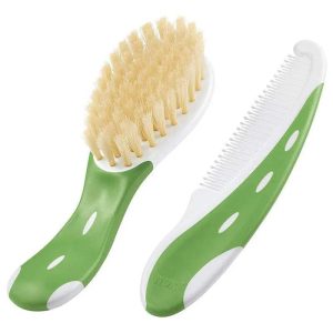 Brosse et Peigne Bébé Extra Souple NUK - Vert