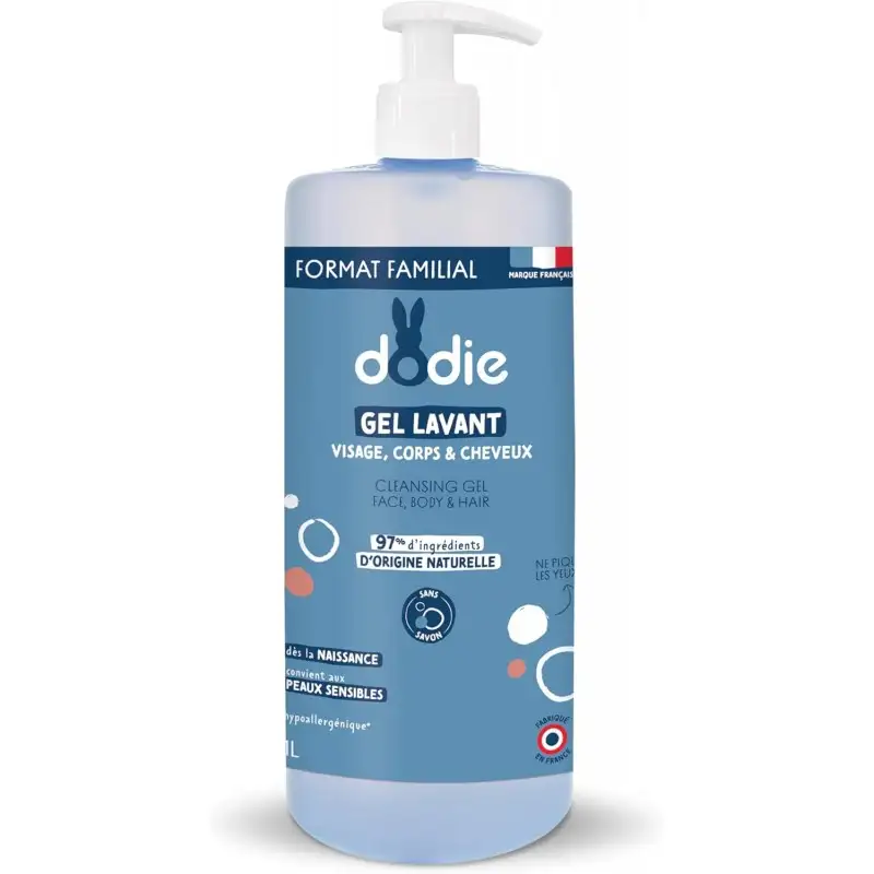 Gel Lavant 3en1 Flacon Pompe Dodie - 1L