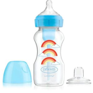 Dr. Brown's Biberon 270ml Cole large Bleu 6M+ (sippy+tétine L3)