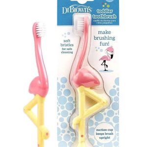 Dr. Brown's Brosse à dents 1-4A - Flamant Rose