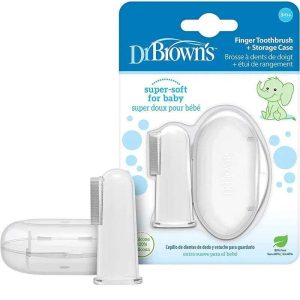 Dr. Brown's Brosse à dents en silicone avec étui 3M+