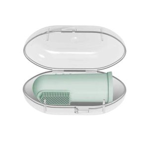 Dr. Brown's Brosse à dents en silicone avec étui 3M+ - Vert