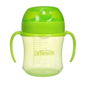 Dr. Brown's Gobelet transition 180ml avec poignées 6M+ - Vert