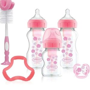 Dr. Brown's Pack cadeau Anti-colique à Cole large - Rose