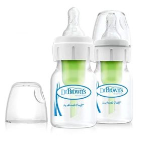 Dr. Brown's Pack de 2 Biberons Anti-Colique Étroit avec Tétine pour Prématuré - 60ml