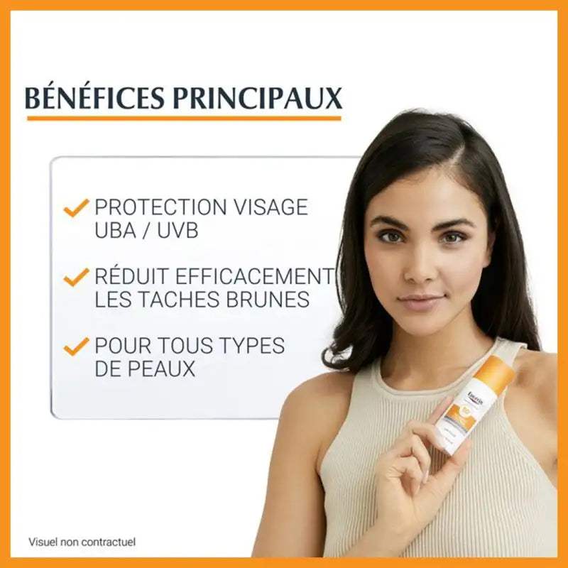 EUCERIN SUN PROTECTION PIGMENT CONTROL Fluid Protection Spf 50+ 50 Ml = 2 ANTI-PIGMENT SÉRUM DUO FORMAT VOYAGE OFFERTS – Image 4