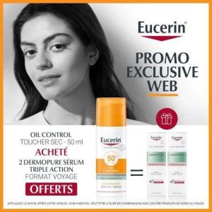 Eucerin Sun Protection Oil Control Gel-Crème SPF50+ 50ml + SERUM TRIPLE EFFECT 2X7ML OFFERTS