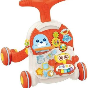 Huanger 2in1 Trotteur & Table d’activité interactive 12M+ - Orange