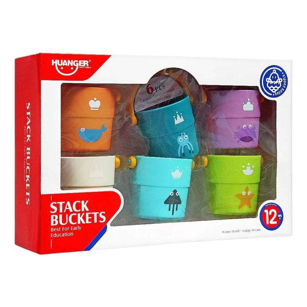 HUANGER - Petits Sceaux colorés à empiler 6Pcs
