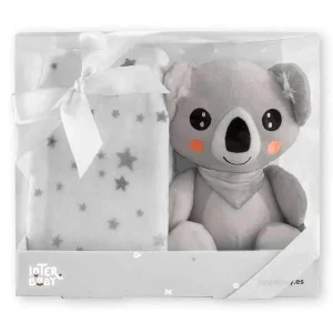 Interbaby Couverture + Peluche Koala Gris