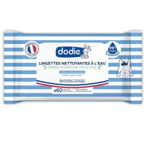 Lingettes Dodie Nettoyantes à l'Eau x50
