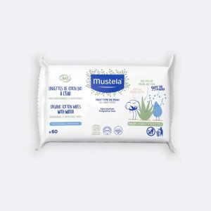 Mustela Lingettes de coton BIO à l’eau