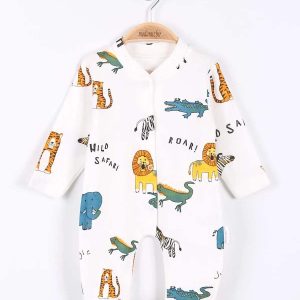 Nayinom Grenouillère pour Bebe blanche