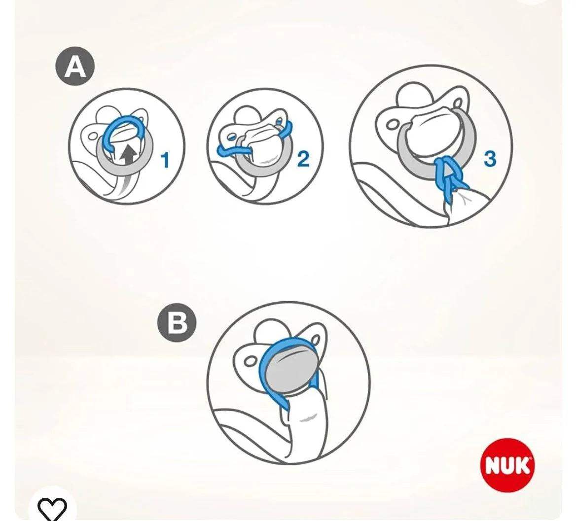 Nuk Attache-sucette tissu montgolfière rose – Image 2