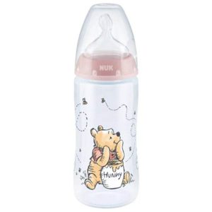Nuk Biberon First Choice+ 300ml 0-6 mois - Winnie l’Ourson Rose