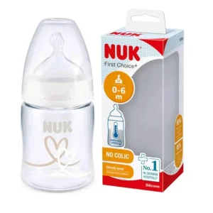 Nuk Biberon first choice+ Température control 150ml 0-6mois Cœur