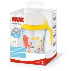 NUK Motion Cup 230ml avec paille souple jaune