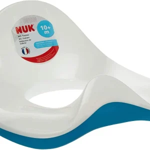 NUK WC Trainer réducteur de toilette pour enfant, de forme ergonomique, sûr et confortable, avec protection contre les éclaboussures - BLEU