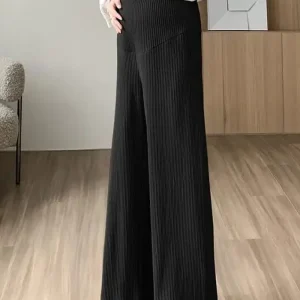 Pantalon Grossesse Large en Mousseline de Soie