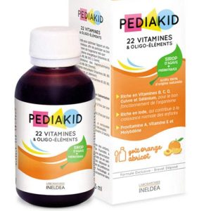PEDIAKID 22 VITAMINES & OLIGO-ELEMENTS ORANGE ABRICOT 125ML