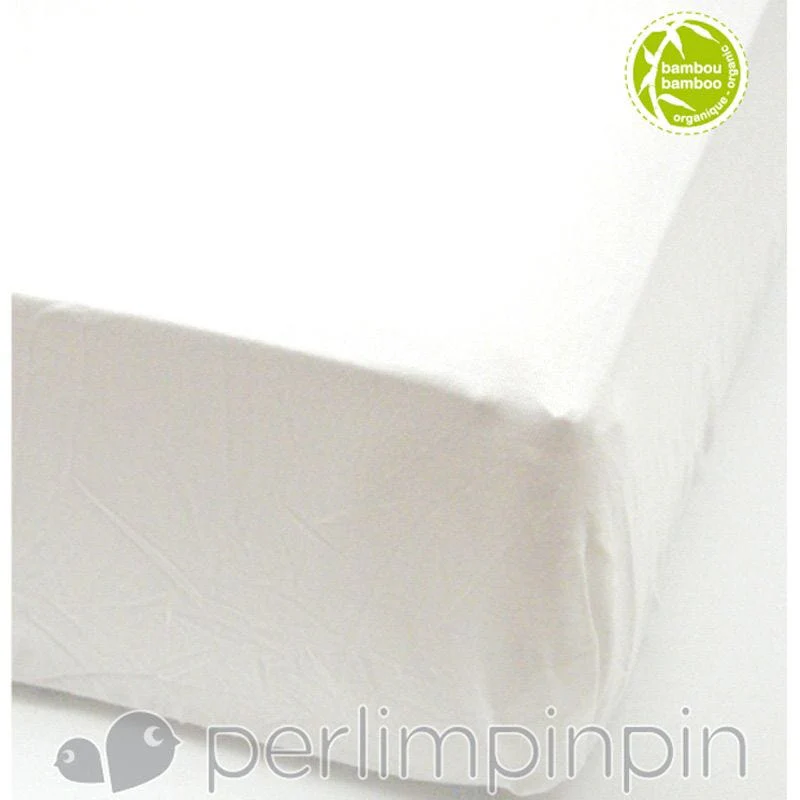 Perlimpinpin - Drap Contour Lit Bébé Bambou Écru