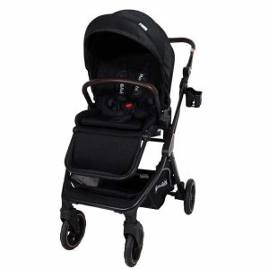 MonBébé POUSSETTE RÉVERSIBLE NOIR – MON BÉBÉ